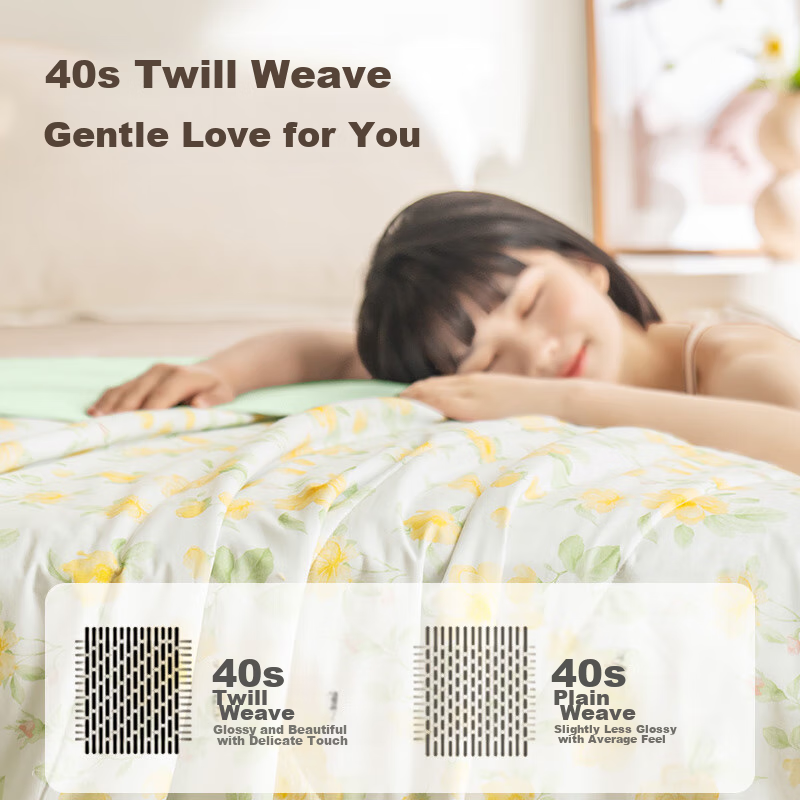 Jingzao, Woody Floral Fiber Quilt, Class A Pure Cotton Fabric, Machine Washable,...