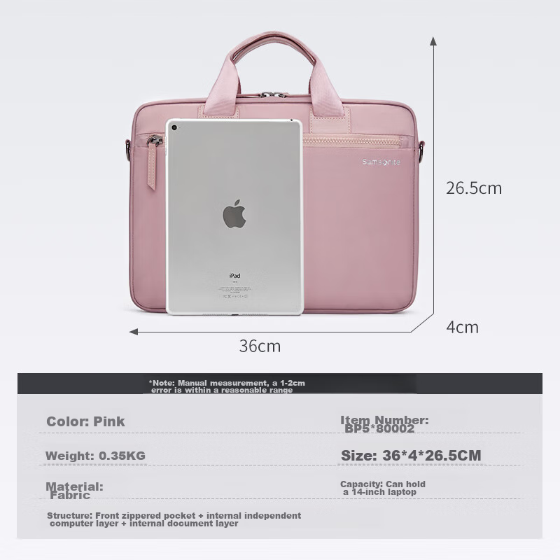 Samsonite Laptop Bag, Handbag for Women, 14-Inch Notebook Bag, Large Capacity Bu...