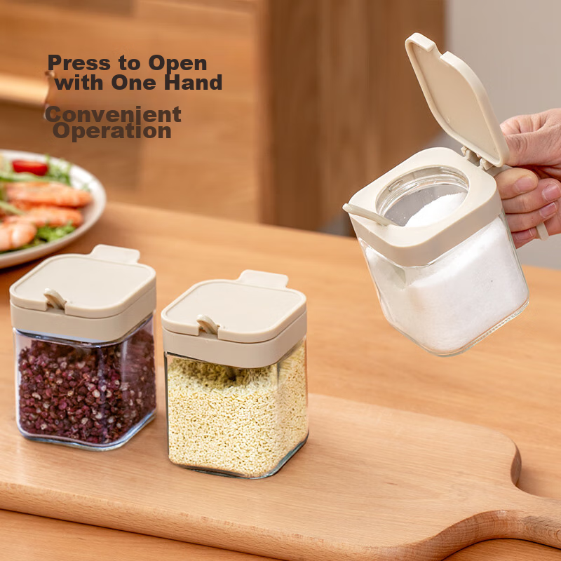 Xitianlong Glass Seasoning Jars, Spice Containers, Condiment Set, Home Use Seaso...