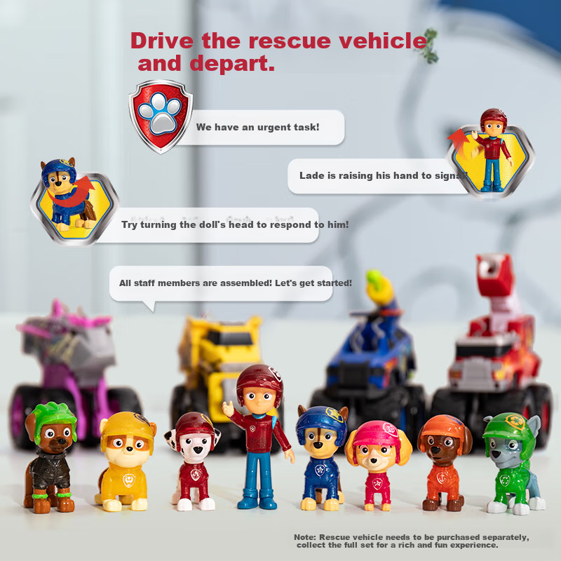 PAW PATROL Dog Patrol Team Birthday Gift Children Boys and Girls Toy Car Fleet A...