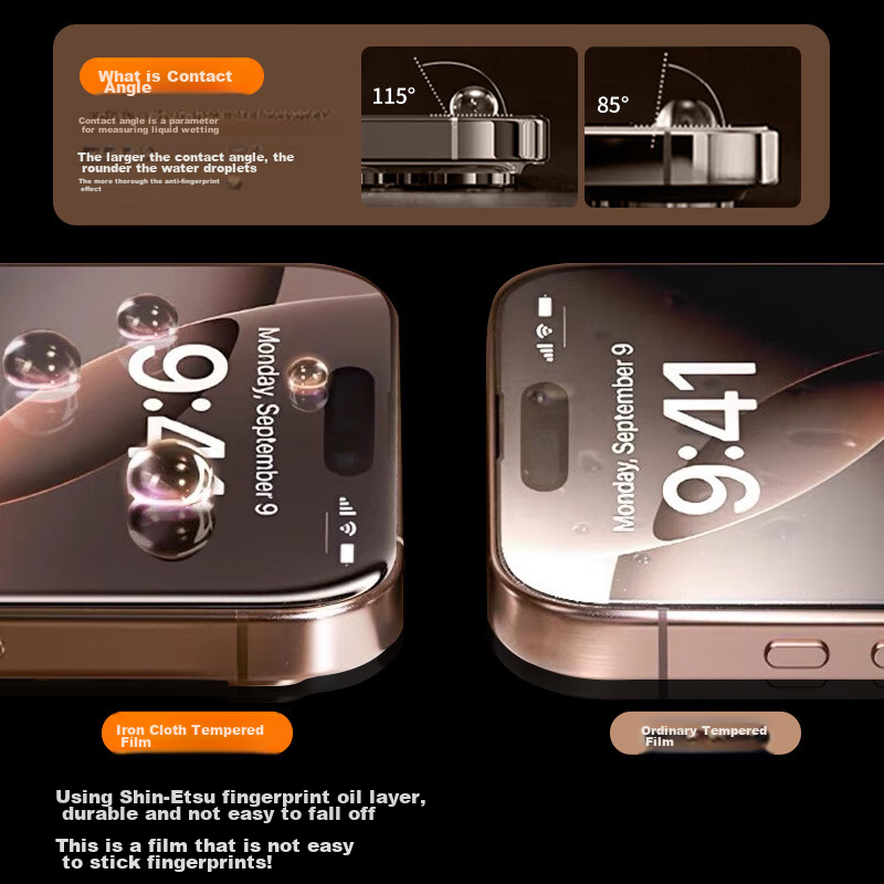 Tiebusian [3D Hot-Bending Full Adhesive] Screen Protector for Apple 16 Pro, IPho...