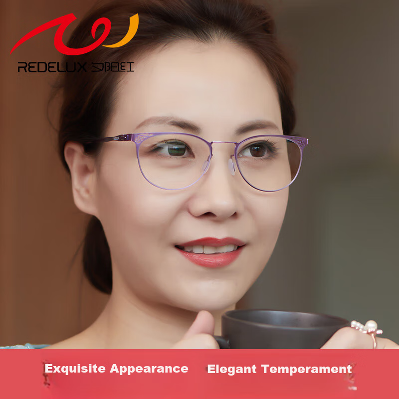 Sunset Red Reading Glasses for Women, Anti-Blue Light, Fashionable, Ultra-Light,...