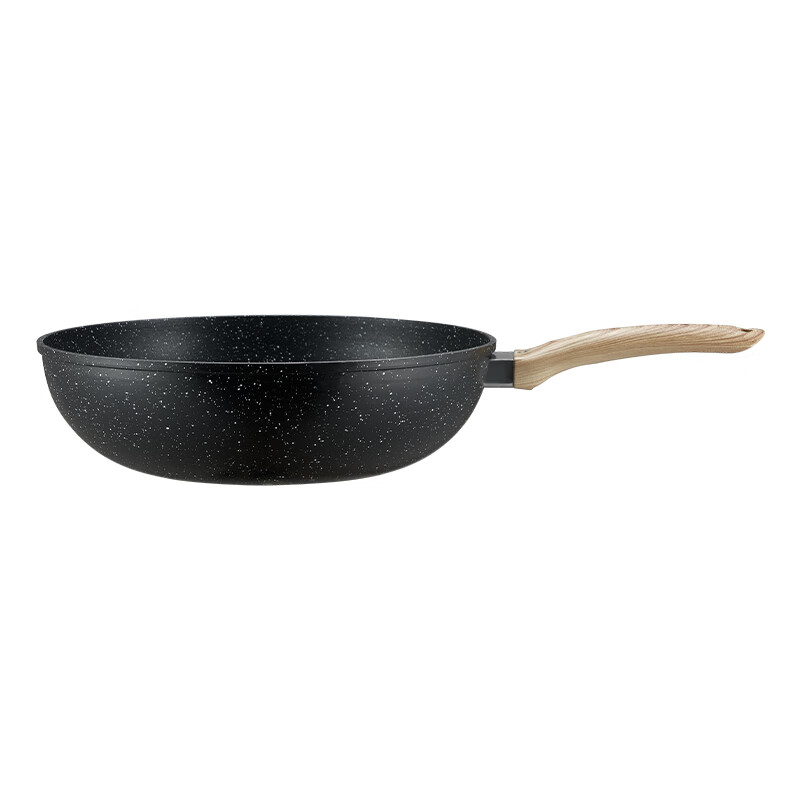 Jingzao Wok, Deep Maifan Stone Color Non-Stick Pan, Multi-Purpose Cooking Pan fo...