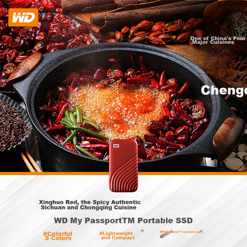 Western Digital (WD) 2TB NVMe Portable Solid State Drive (PSSD) My Passport SSD...