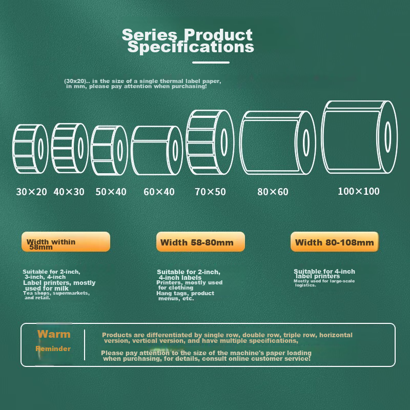 TANGO New Green TANGO 100x60mm 700 Sheets*1 Roll Triple-Protection Thermal Label...