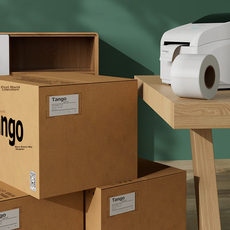 TANGO New Green TANGO 100x60mm 700 Sheets*1 Roll Triple-Protection Thermal Label...