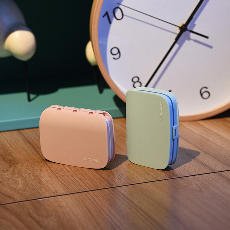 Vilscijon Portable Pill Box for Weekly Travel, Compact Large-Capacity Sealed Mul...