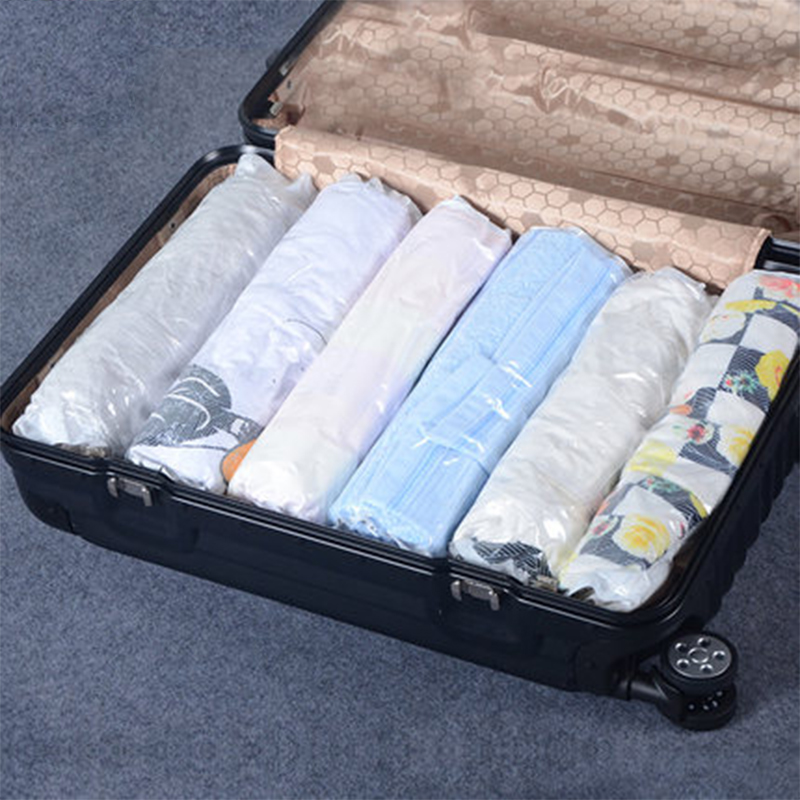 Xinqin Hand-Rolled Vacuum Travel Compression Bags, No Pumping Required, Waterpro...