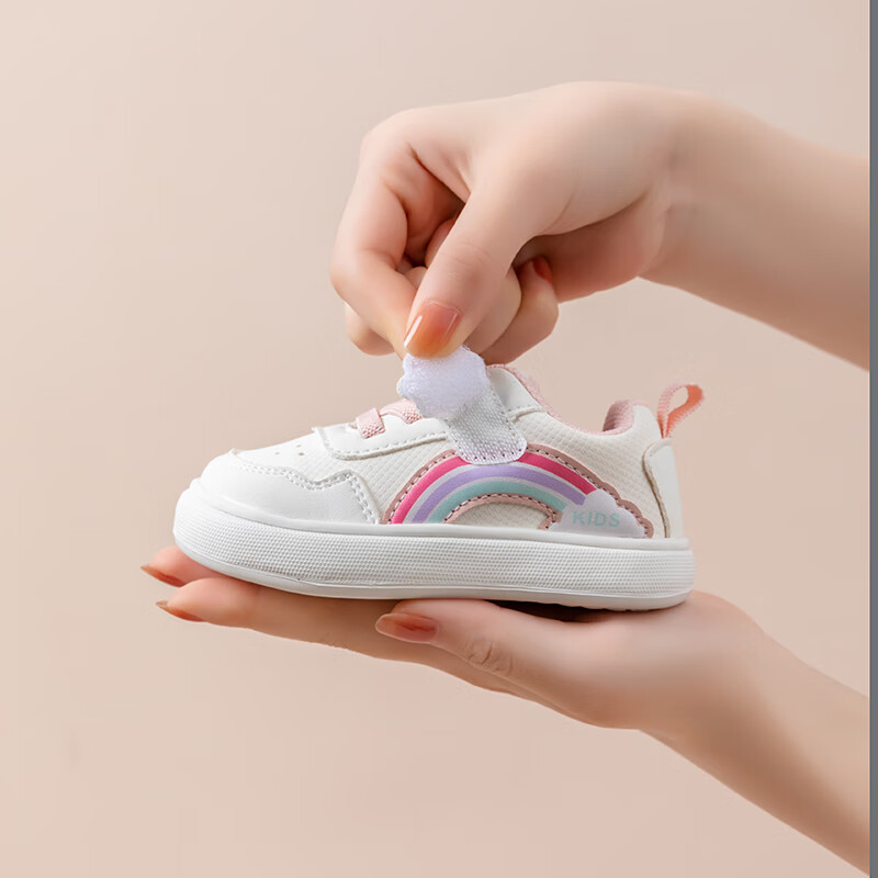 Tuomubeike Baby Walking Shoes for Boys And Girls, Autumn White Sneakers for Todd...
