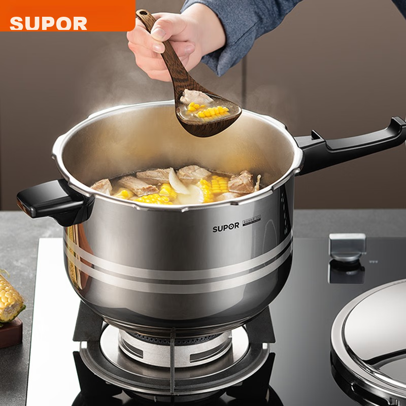 SUPOR 304 Stainless Steel 4.0L Pressure Cooker 20cm [Suitable for 2-4 People] Qu...