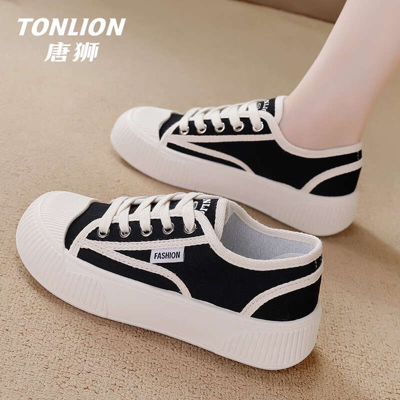 TonLion Canvas Shoes for Women, 2025 Summer Sports Casual Shoes, Thick-Soled Sne...