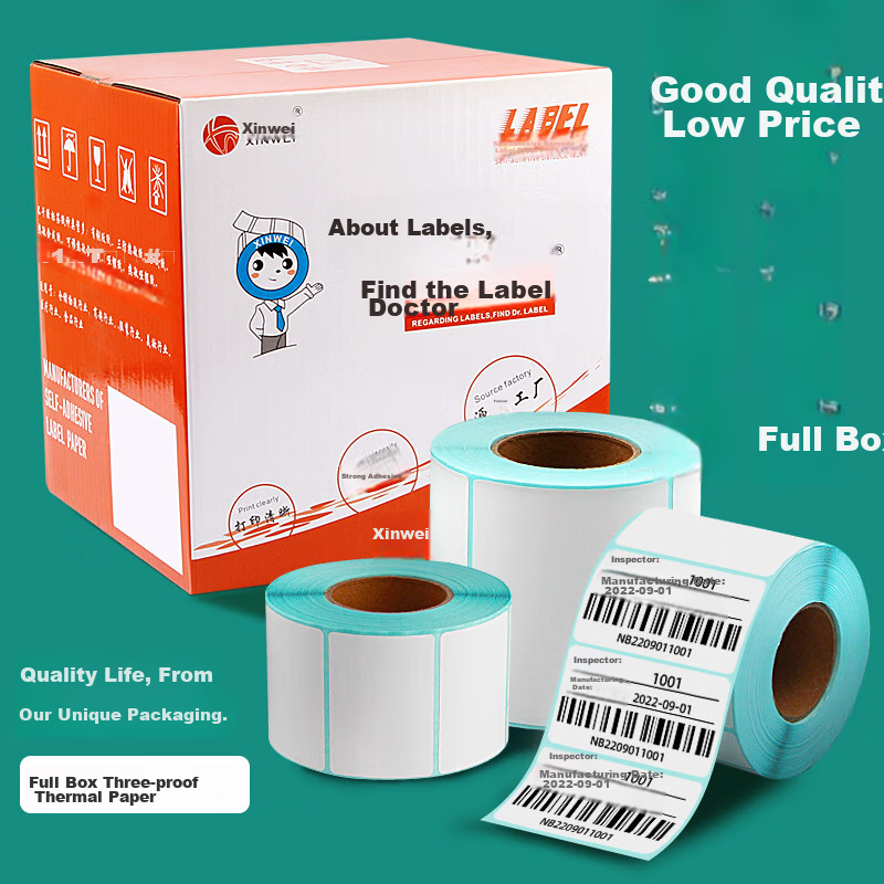 Xinwei 80*60*800 Sheets*1 Roll, Label Doctor Series Triple-Protection Thermal La...