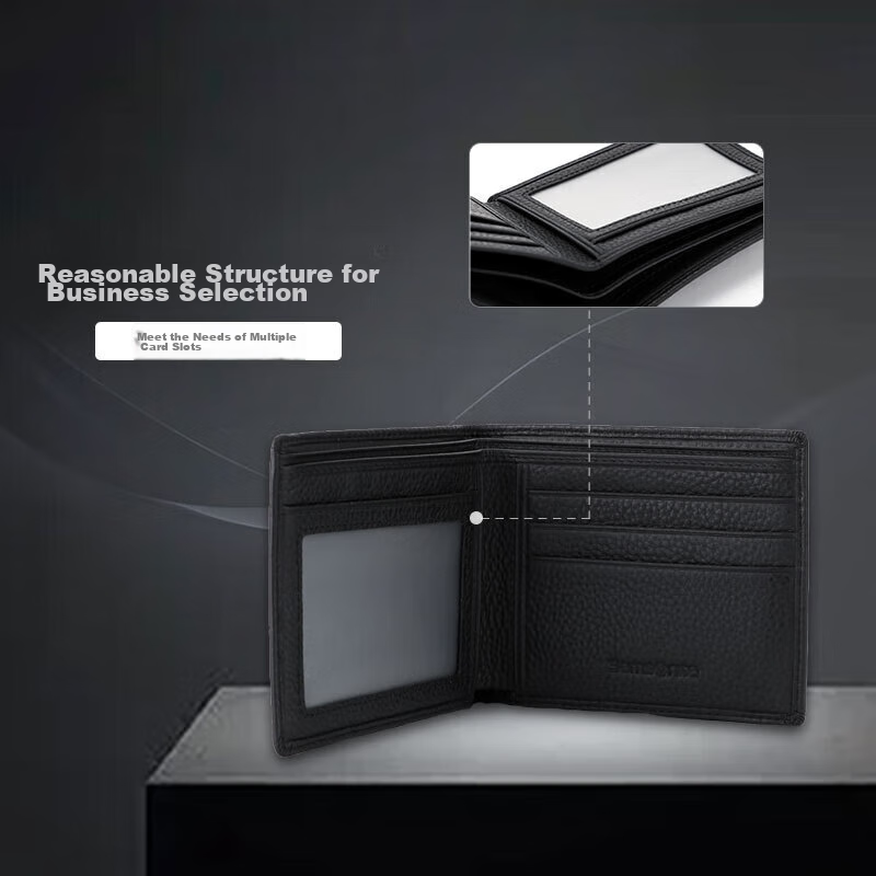 Samsonite Men's Wallet, Short Casual Bifold Cowhide Billfold, Multifunctional Le...
