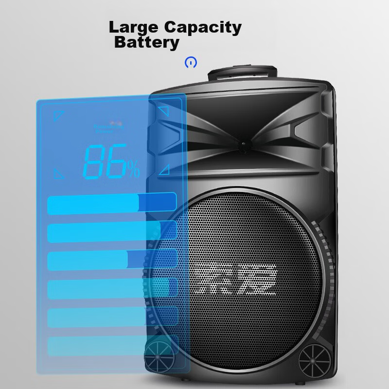 Soaiy 12-Inch Square Dance Speaker, High-Power Portable Outdoor Subwoofer, Bluet...