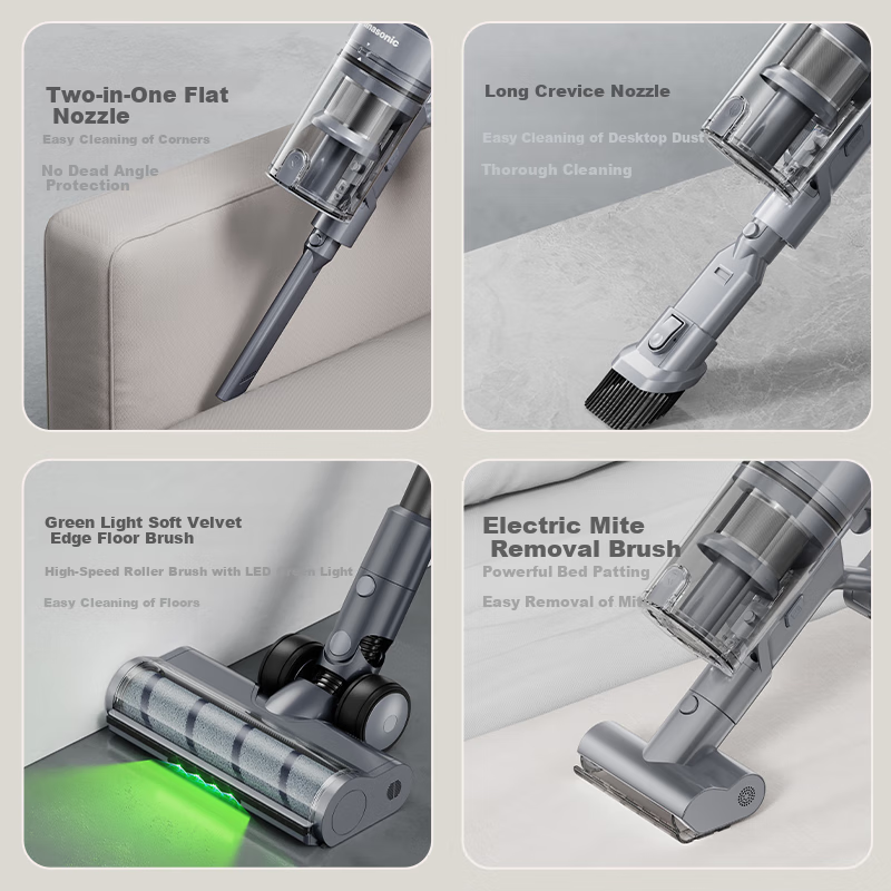 Panasonic [Government Subsidy] Cordless Handheld Vacuum Cleaner with Green Light...