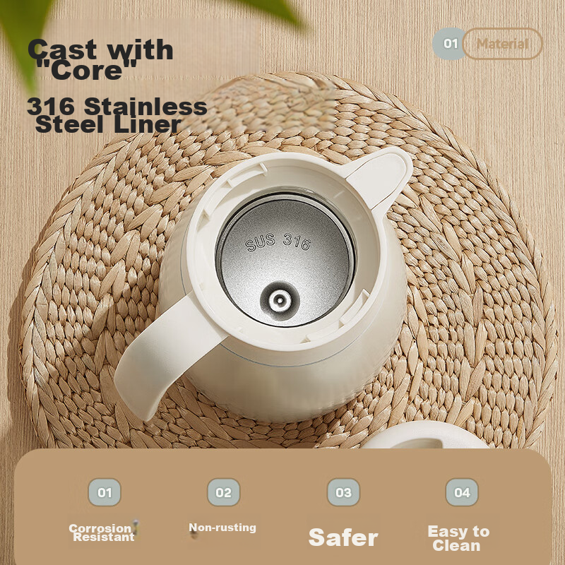 Wusheng Insulated Bottle with 316 Stainless Steel Inner Liner, Large Capacity, f...