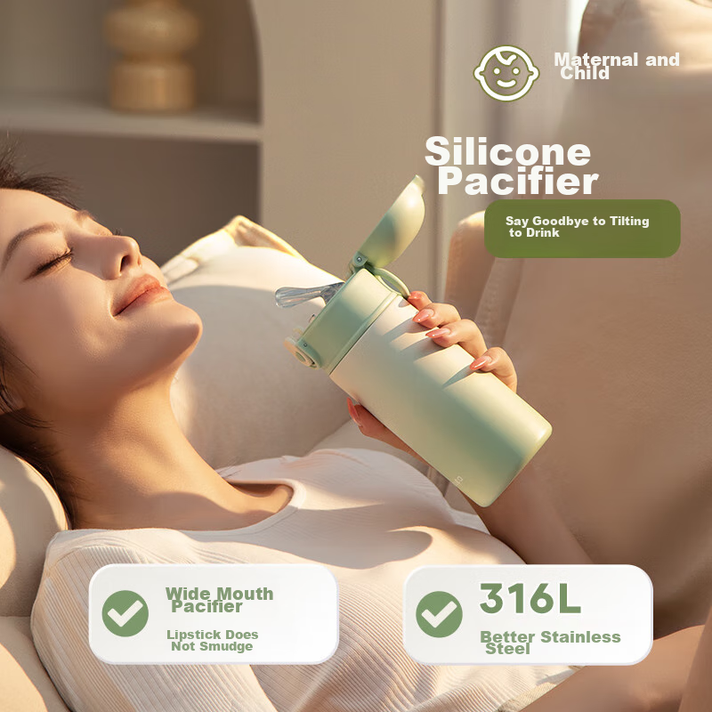 Wusheng Insulated Mug for Women with Straw, Children's Stylish Water Bottle, Lar...