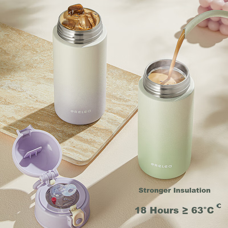 Wusheng Insulated Mug for Women with Straw, Children's Stylish Water Bottle, Lar...