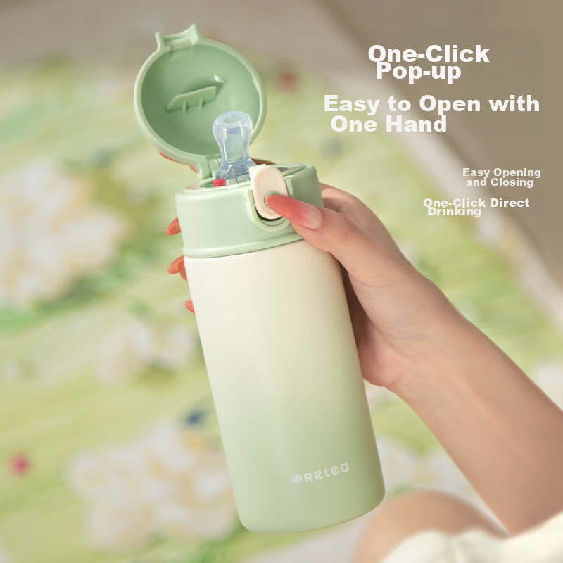 Wusheng Insulated Mug for Women with Straw, Children's Stylish Water Bottle, Lar...