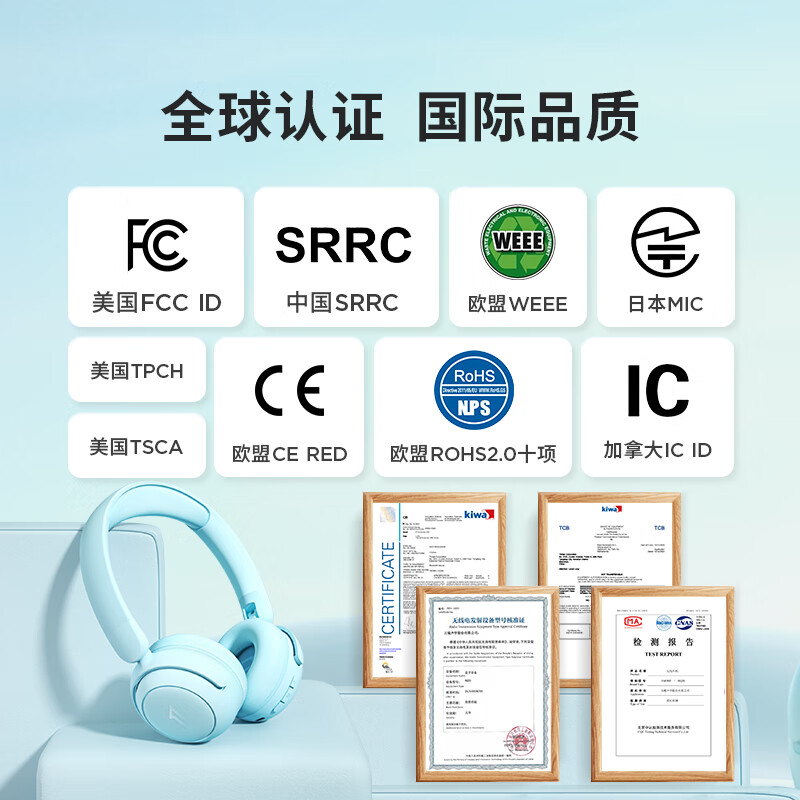 1MORE HQ20 Wireless Noise Cancelling Earbuds, High Fidelity Music Student Recita...