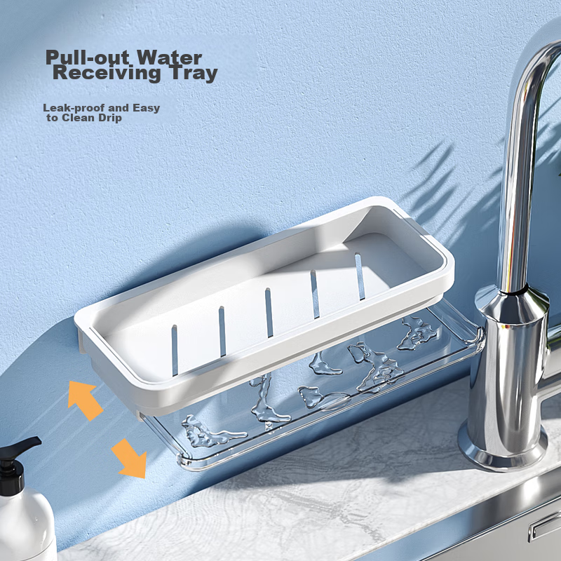 Jingzao, No-Drill Multifunctional Storage Rack, Bathroom Sink Wall Towel Bar, Cl...