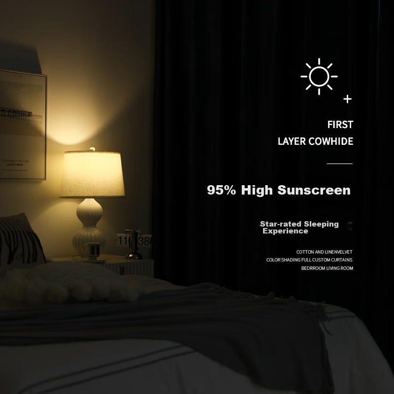 Jingzao High-Precision Gray Curtains, Blackout Curtains for Bedroom And Living R...