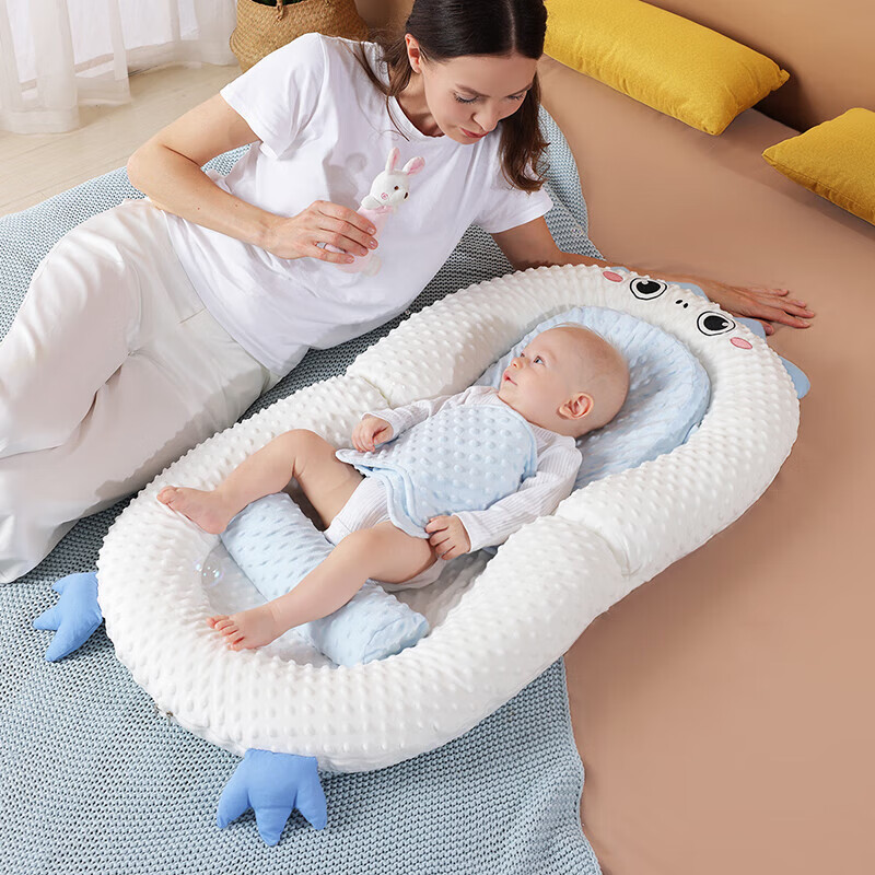 Leyunbao Baby Bedside Crib, Newborn Bionic Bed, Inclined Pillow Pad, Portable Sl...