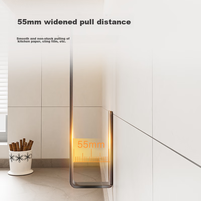 Jingzao Kitchen Storage Rack, No-Drill Wall-Mounted Paper Towel Holder with Hook...