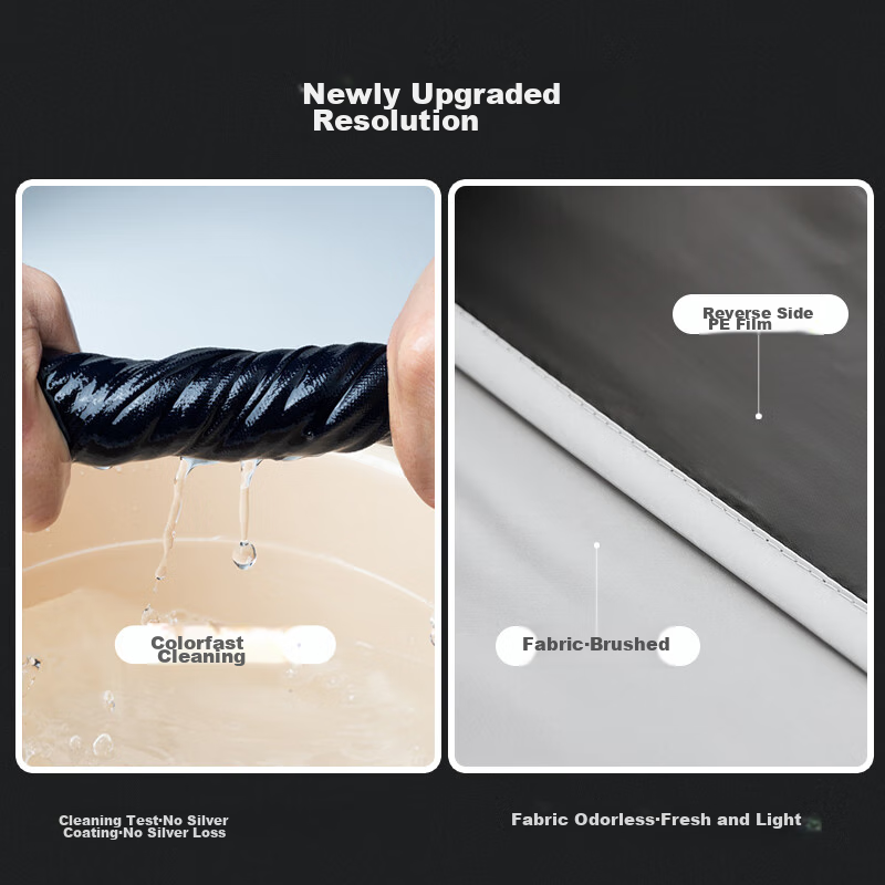 Jingzao Black And Gray Light Gray Curtains, 99% Blackout Curtains, Bay Window Be...