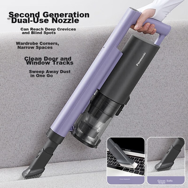 Panasonic Vacuum Cleaner, Powerful Suction for Home Use, Cordless Handheld, Dust...