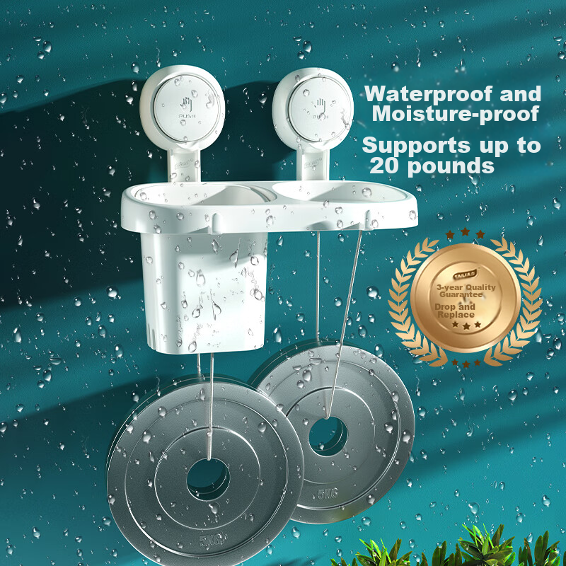 Jingzao Hair Dryer Holder, No-Drill Suction Cup Stand, Hair Dryer Storage Rack w...