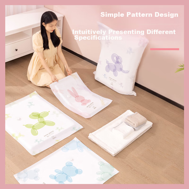 Deli Vacuum-Sealed Compression Bags for Clothes, Quilts, And Travel Storage, Thi...