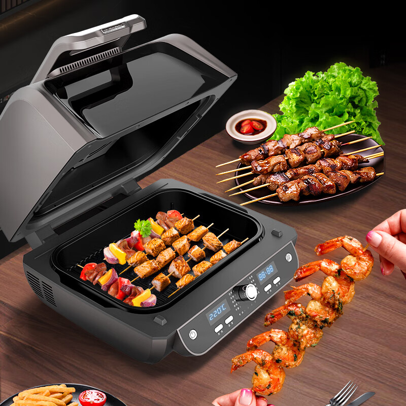 Hamilton Beach 3-in-1 Electric Indoor Grill + Griddle, 8-Serving, Reversible Non...