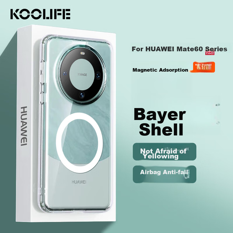 KOOLIFE Compatible with Huawei Mate 60 Phone Case, Full Coverage Magnetic Wirele...