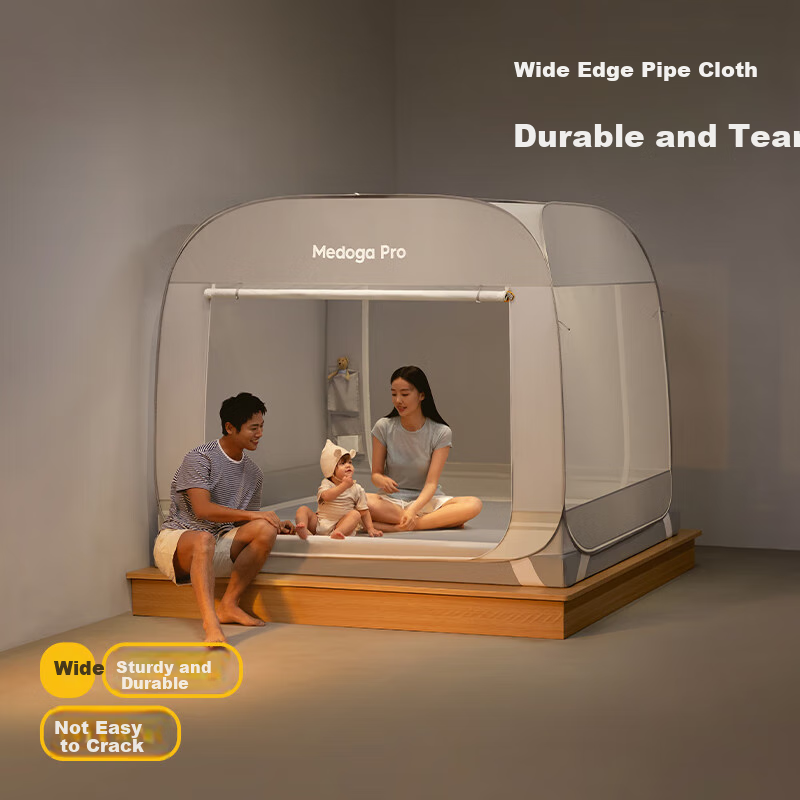 Meduojia A-Grade Premium Home Installation-Free Mongolian Yurt Mosquito Net Stee...