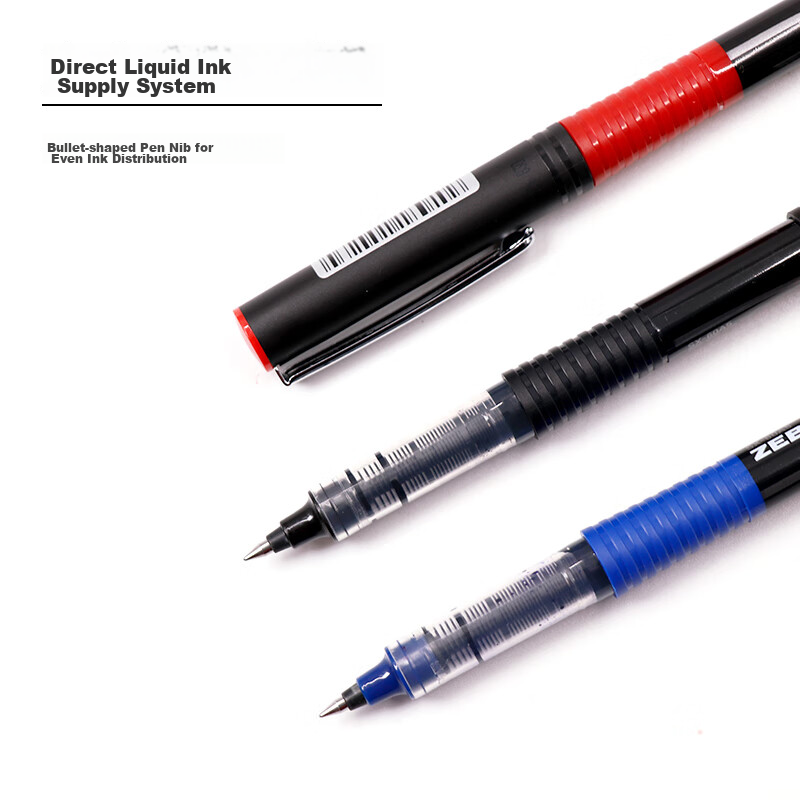 ZEBRA Silver Snake Direct Liquid Gel Pen, 0.5mm Bullet Tip, Pull-Off Cap, Neutra...