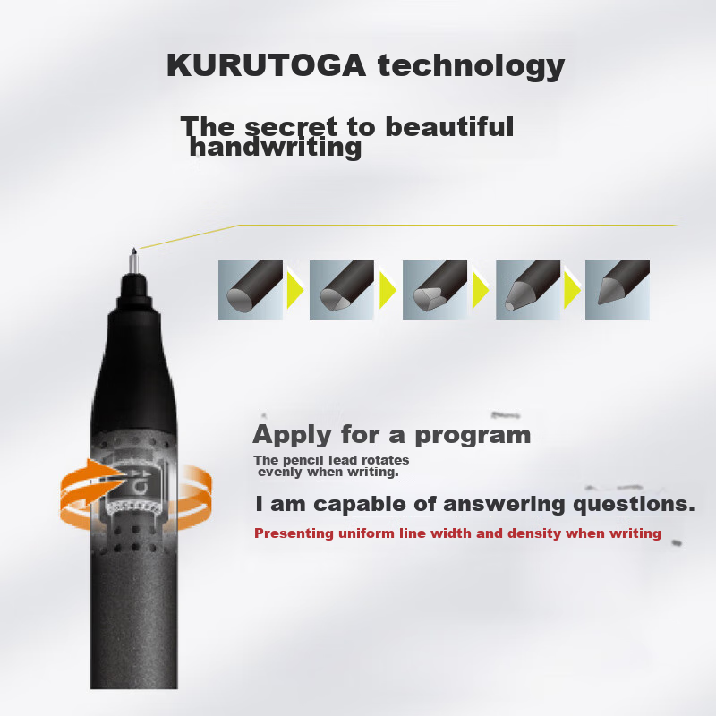 Mitsubishi (Uni) Low Center of Gravity Mechanical Pencil, 0.5mm Metal Grip, for...