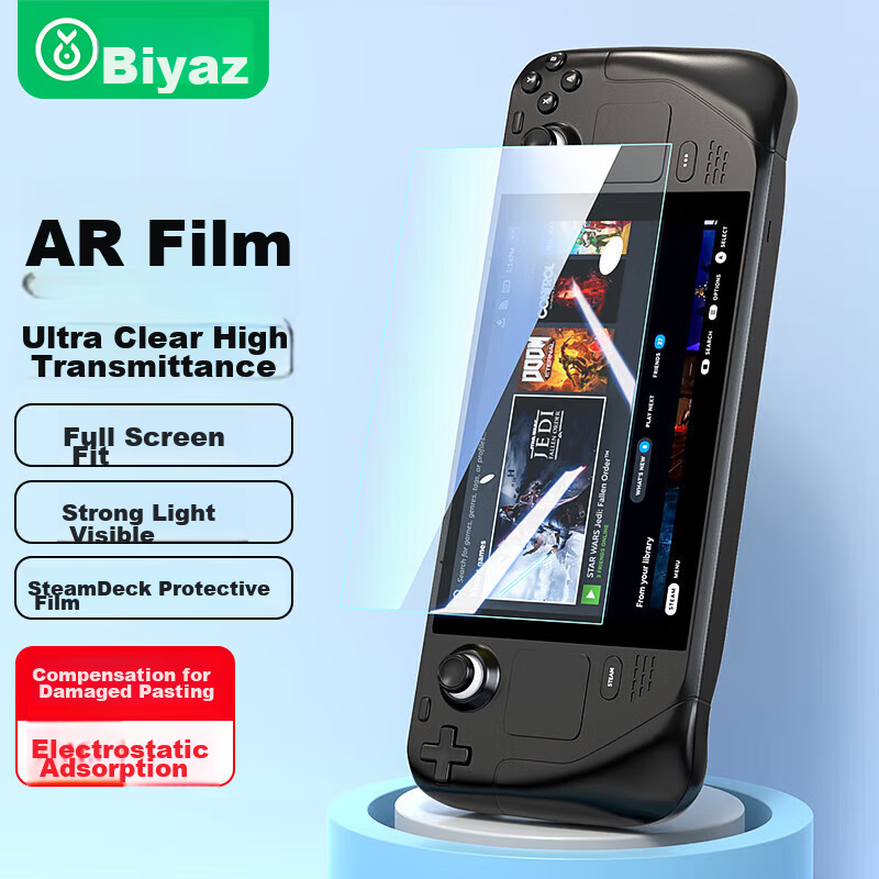 BIAZE Steam Deck Protective Film Screen AR Anti-Reflective Film, Steam Deck Hand...