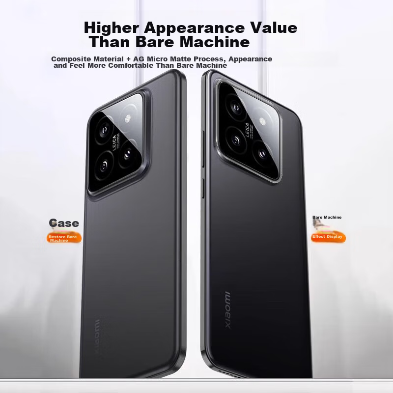EDDGA Phone Case for Xiaomi 13 Pro, Ultra-Thin Frosted Semi-Transparent Full Len...