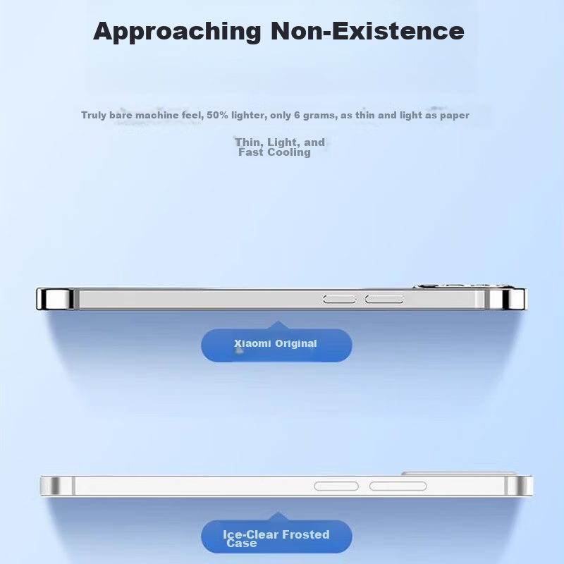 EDDGA Phone Case for Xiaomi 13 Pro, Ultra-Thin Frosted Semi-Transparent Full Len...