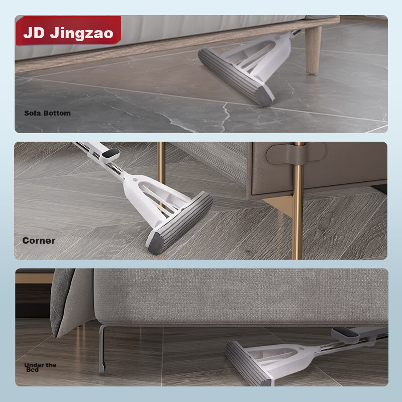 Jingzao 38cm Sponge Mop Head Replacement Pack, 2 Pieces (Compatible Only with JD...