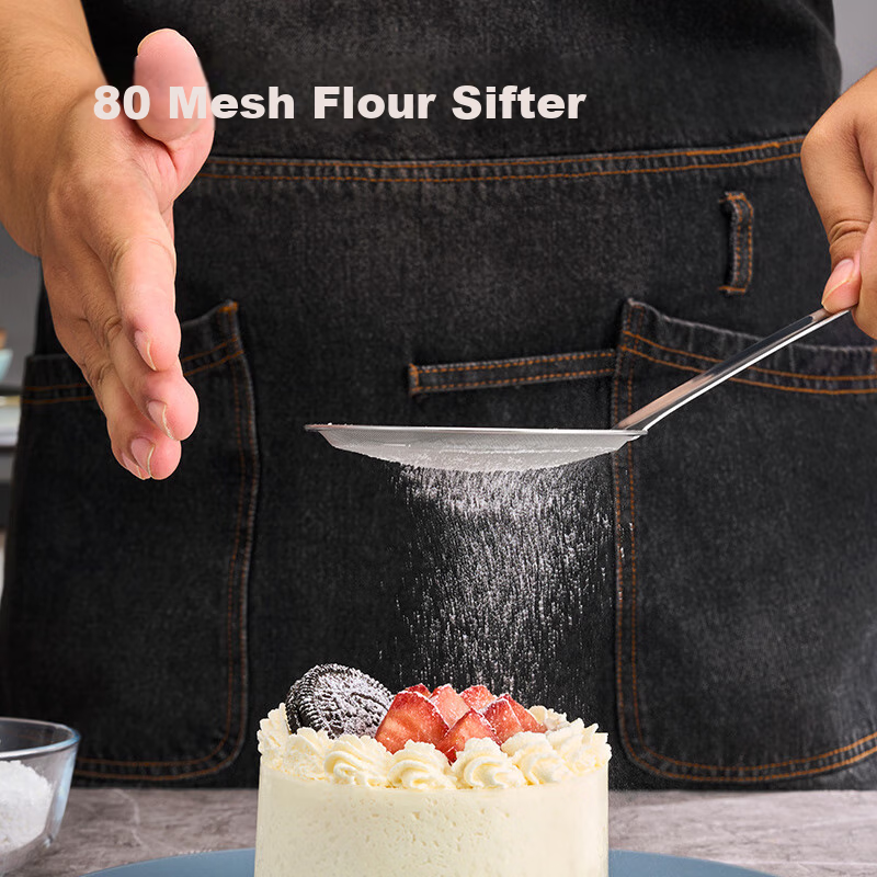 Jingzao Stainless Steel Strainer Spoon, Household Sieve for Flour, Oil Skimmer,...