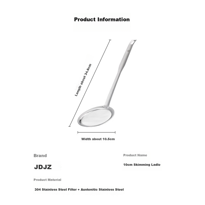 Jingzao Stainless Steel Strainer Spoon, Household Sieve for Flour, Oil Skimmer,...