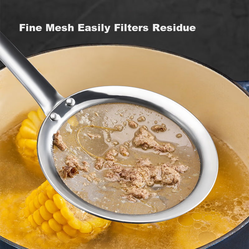 Jingzao Stainless Steel Strainer Spoon, Household Sieve for Flour, Oil Skimmer,...