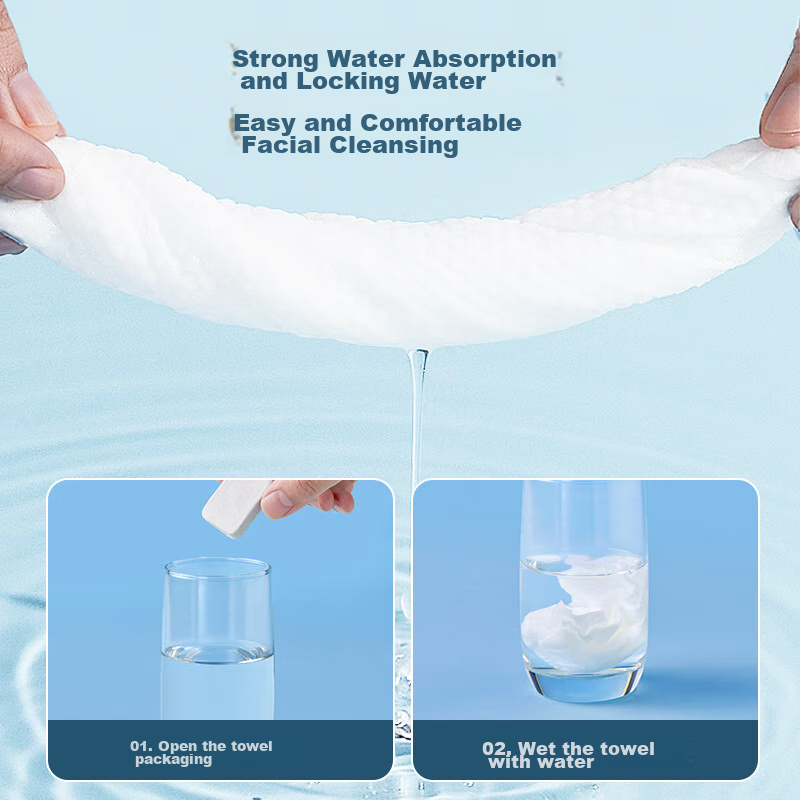 Jingzao Disposable Compressed Towels, Single-Use Face Towels for Travel And Hote...