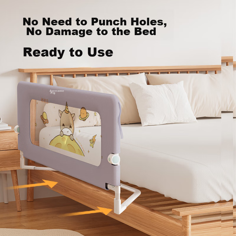 BANGBANGZHU Bed Guard Rail, Baby Safety Barrier, Anti-Fall Bedside, No Drilling...