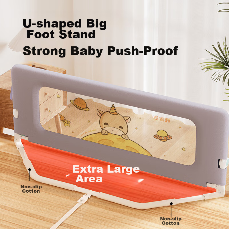 BANGBANGZHU Bed Guard Rail, Baby Safety Barrier, Anti-Fall Bedside, No Drilling...