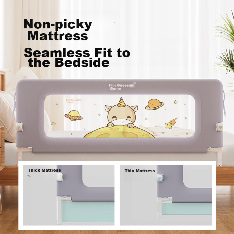 BANGBANGZHU Bed Guard Rail, Baby Safety Barrier, Anti-Fall Bedside, No Drilling...