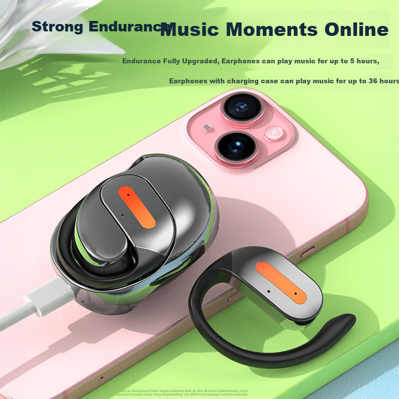 KOVOL Bluetooth Earhook Earphones with Bone Conduction Concept, True Wireless Ea...