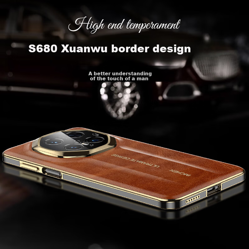 IM-CHEN [Oil Wax Genuine Leather] Phone Case for Huawei Mate 70 Pro Premium Edit...